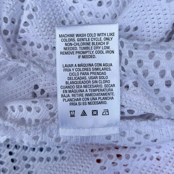 Joe Boxer Women’s Swimsuit Beach Cinch Waist Coverup Mesh Romper White Size XL - Picture 5 of 6